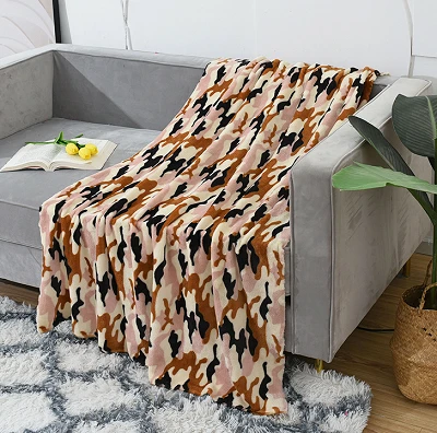 100%polyester Camouflage Flannel Fabric