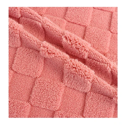 Check Jacquard Lamb Sherpa Fabric