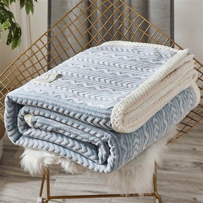 Coral And Blue Throw Blanket