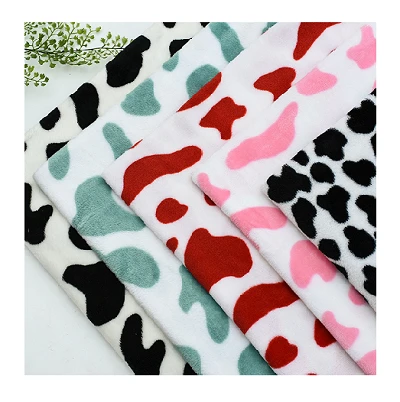 Cow Printed Flannel Fabric