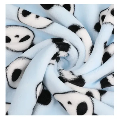 Cute Panda Printed Soft Flannel Fabric