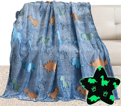 Dinosaur Flannel Luminous Blanket