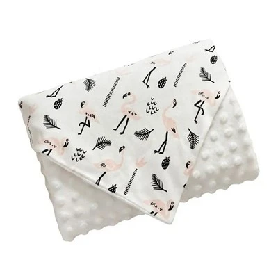 Double Layer Fleece Minky Dot Baby Blanket