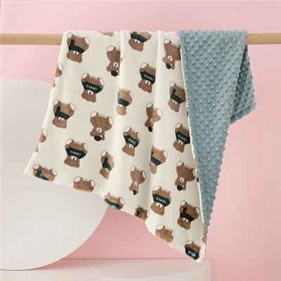 Double Layer Minky Dots Blankets