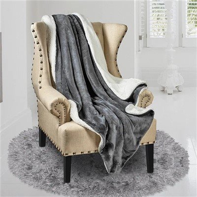 Fuzzy Sherpa Warm Throw Blanket