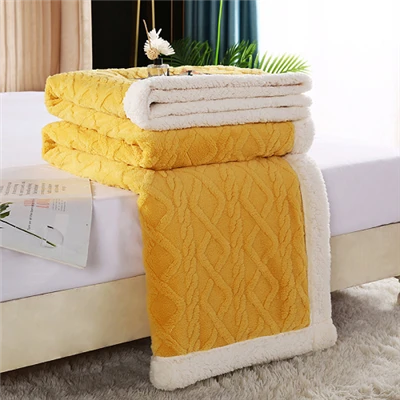 Jacquard Flannel Sherpa Blanket