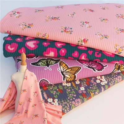 Jacquard Print Rib Fabric