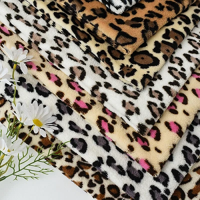 Leopard Print Flannel Fabric