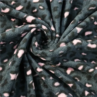 Leopard Print Polar Fleece Rib Fabric
