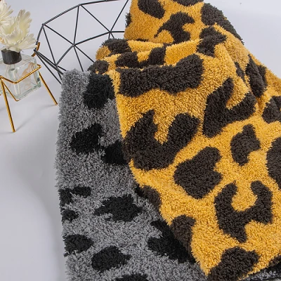 Leopard Print Sherpa Fabric