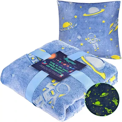 Luminous Throw Blanket With Pillow