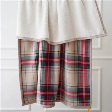 Modern Grid Sherpa Blanket