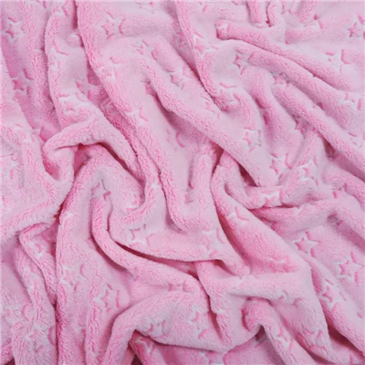 Multicolor Embossed Printed Flannel Coral Fleece
