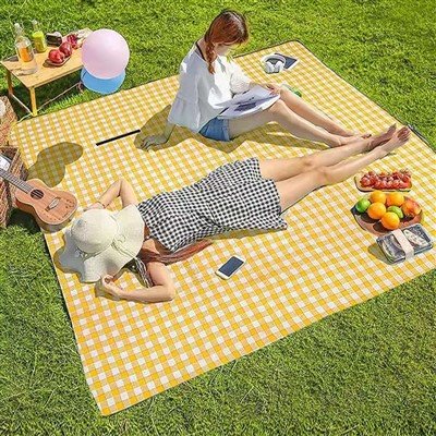 Picnic Blanket On Grass