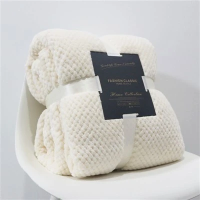 Pineapple Check Jacquard Sherpa Blanket