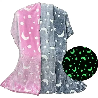 Star Printed Flannel Blanket