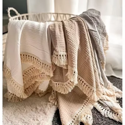 Baby Muslin Tassel Blanket