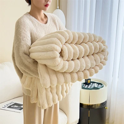 Bubbly Rabbit Faux Fur Blanket