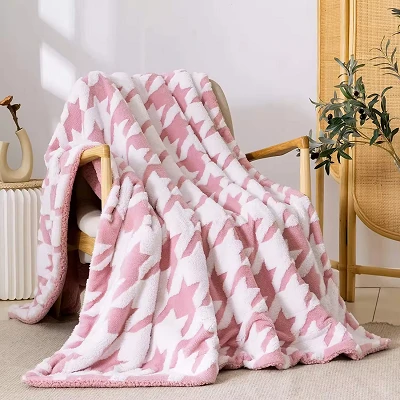 Print Winter Sherpa Blanket